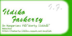 ildiko faskerty business card